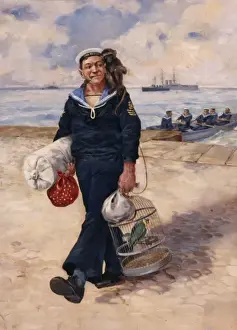 Cage Prints: Painting of a sailor