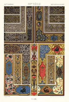 Racinet Prints: Paintings on manuscripts and damaskeenings, 16th century