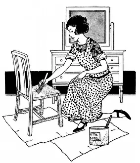 Tasks Prints: She Paints a Chair