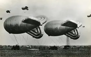 Pair Prints: A Pair of Barrage Balloons