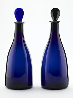 Glassware Collection: A pair of decanters