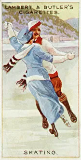 Images Dated 17th January 2012: Pair Ice-Skating 1914