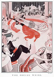 A pair of over-exuberant dancers entertaining the audience. Date: 1929