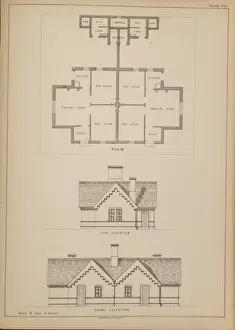 Elevations Prints: Pair of semi-detached cottages