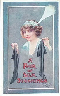 Stockings Prints: A Pair of Silk Stockings by Cecil Harcourt