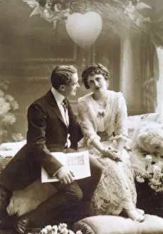 Loving Prints: A pair of young French lovers