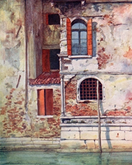 Menpes Gallery: Palace in a by-canal - Venice, Italy