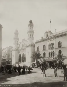 Bygone Prints: Palace of the Governor and the Cathedral, Algiers, Algeria