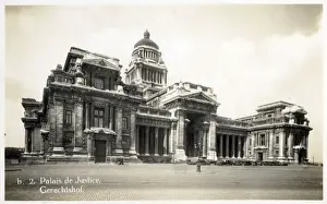 Courthouse Prints: The Palace of Justice of Brussels on the Place Poelaert - Poelaertplein in the Marolles