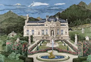 Overview Prints: Palace of Linderhof, property of Ludwig II of Bavaria (1845