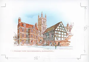 Palace Yard and Cathedral, Gloucester