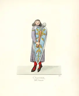 Tunic Prints: The paladin Oliver from the Song of Roland, 13th century