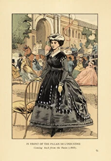 Images Dated 16th July 2019: In front of the Palais de l Industrie, Paris, 1866