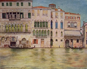 Menpes Gallery: Palazzi on the canal - Venice, Italy