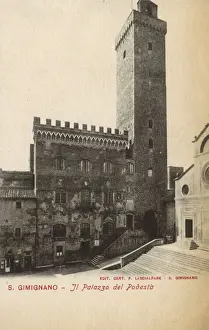 Civic Prints: Palazzo del Podesta, San Gimignano, Tuscany, Italy