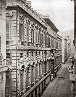 Reale Gallery: Palazzo Reale, Genoa, Italy circa 1880s. Date: circa 1880s