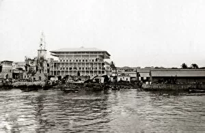 Images Dated 21st September 2012: Palce of the Sultan, Zanzibar, 1896, before bombardment