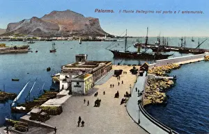 Palermo, Sicily, Italy - Monte Pellegrino and the port