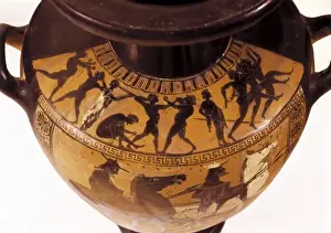 Palestra Scene. Black-figure hydria. Classical