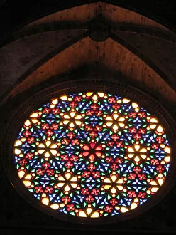 Cathedrals Collection: Palma, Mallorca, Spain, - Rosette Window