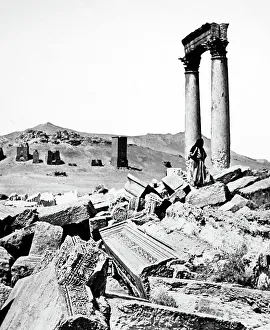 Palmyra Prints: Palmyra Temple site, Syria, Victorian period