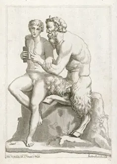 Pan / Engraving by Mellan