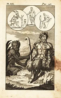 Roman Myth Prints: Pan, the Greek god of the wild, shepherds and flocks