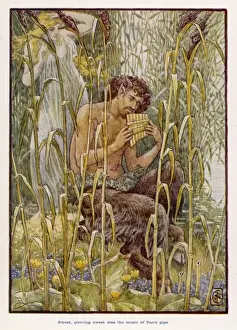 Flocks Prints: Pan Plays his Pipes