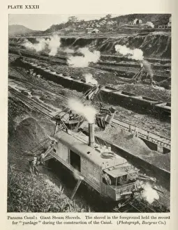Shovels Prints: Panama Canal: giant steam shovels