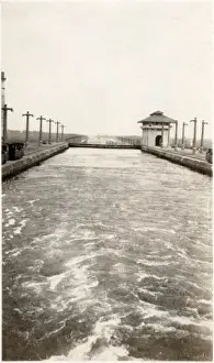 Panama Canal, in a lock
