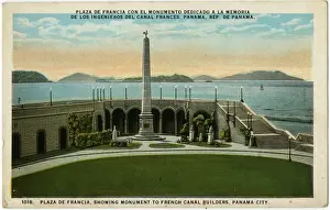 Francia Prints: Panama City, Panama - Monument to French Canal Builders