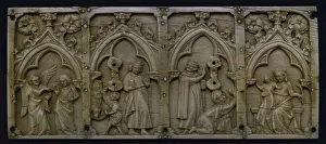 14th Century Prints: Panel from a Casket with Scenes from the Infancy of Christ