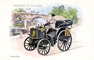 Cranking Prints: Panhard et Levassor car on a postcard