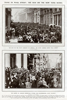 Images Dated 1st March 2017: Panic of 1907 in Wall Street, New York