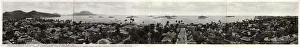 Panorama of Basseterre, St. Kitts with the British Navy