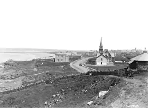 A panorama of Castlerock and the sea