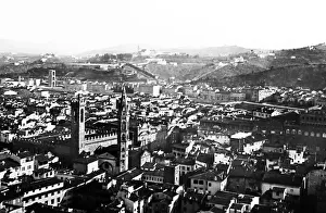 Panorama of Florence, Italy - Victorian period