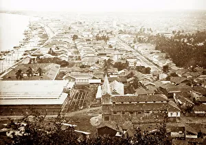 Panorama of Guayaquil, Ecuador, before the Great Fire