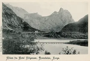 Norge Prints: Panorama of Hotel Holgenses in Romsdalen, Norway