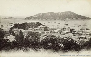 Panorama Gallery: Panorama of Incheon with view toward Chemulpo Bay, Korea