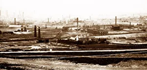 Panorama of industrial Sheffield, Victorian period