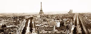 Panorama of Paris, France, early 1900s