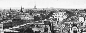 Panorama of Paris, France, early 1900s