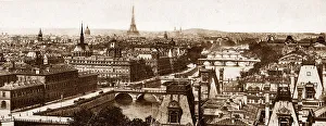 Panorama of Paris, France, early 1900s