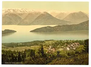 Cantons Prints: Panorama of Rigi Kaltbad and the Lake of the Four Cantons, f