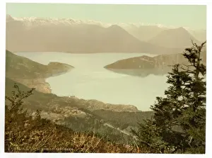 Cantons Prints: Panorama of Rigi Schilt and the Lake of Four Cantons, Rigi