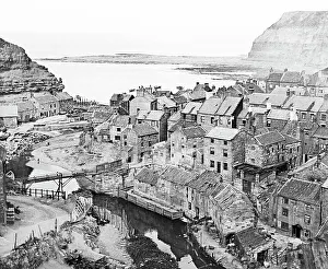 Panorama of Staithes, Yorkshire, Victorian period