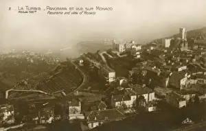 Panoramas Prints: A panorama view of Monaco