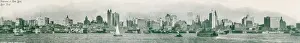 Panorama of the west Hudson riverfont and docks, New York