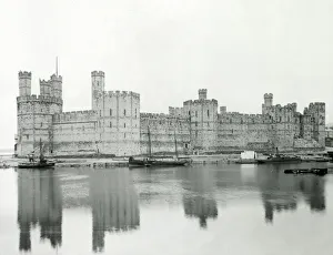 Panoramic view of Caernarfon Castle, North Wales